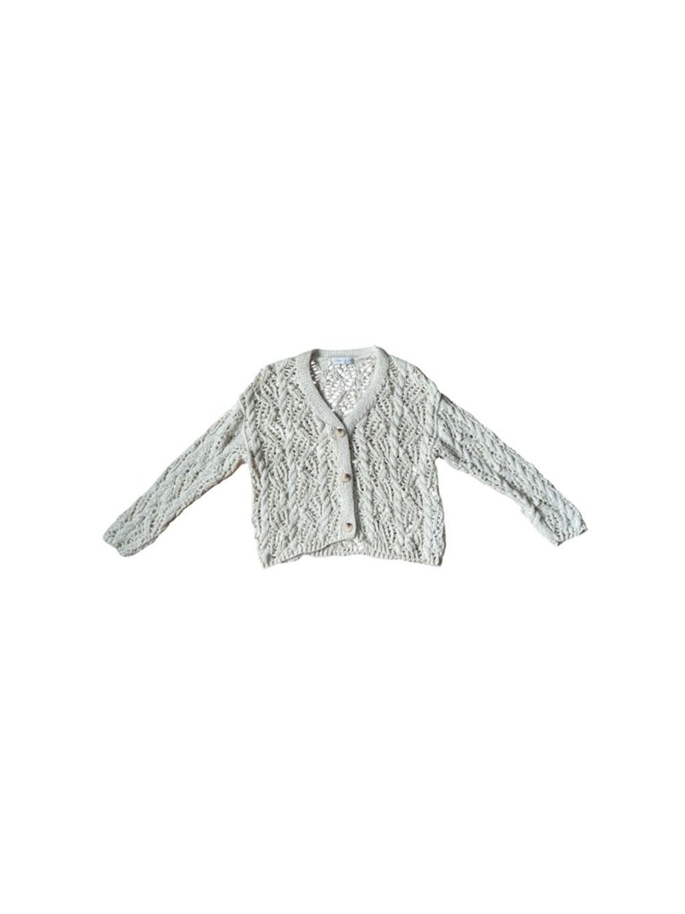 Cable Knit Cardigan Cream Primark Cares Coquette Bohemian Size S